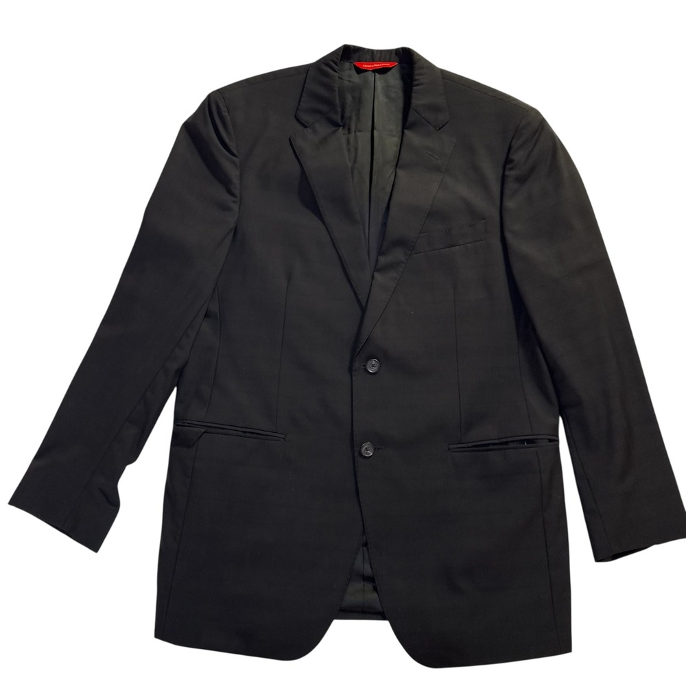 Samuelsohn SB Gable 42R Black Performance Blazer Super 130s Wool Canada Made